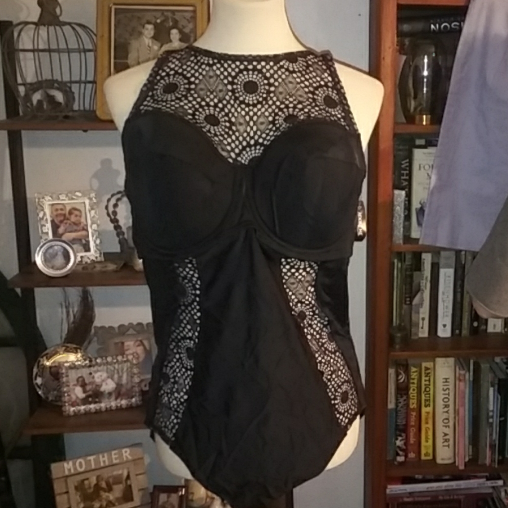 Adore me black bathing suit NWTS